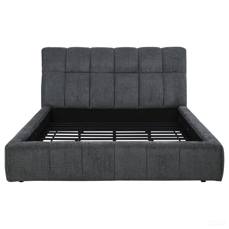 Lit plateforme Branson, Grey, King