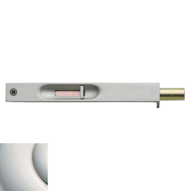 Flush Bolt, Polished Chrome