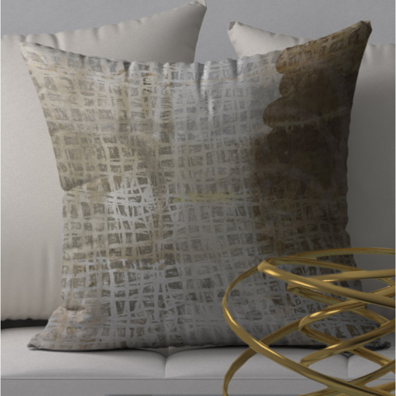 Abstract Reversible Throw Pillow, 24" x 24"