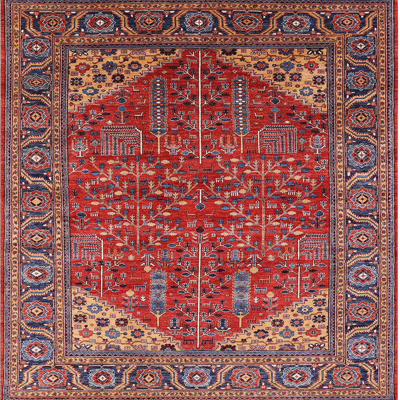 Oriental Indoor Rug, Square 7'