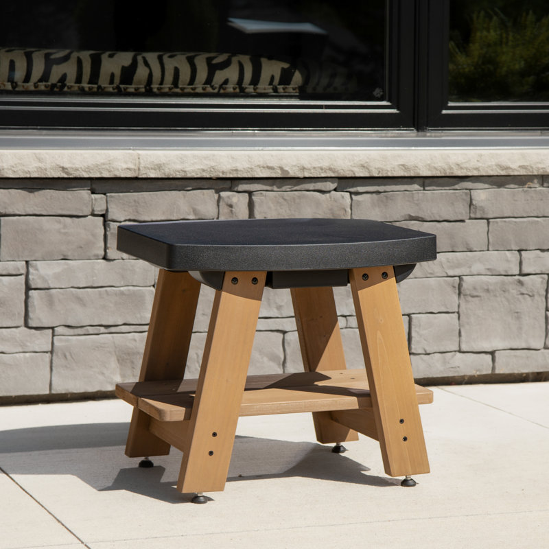 Table d'appoint d'extérieur Mesa L 22 po x l 17,4 po Mesa, Noir