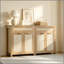 Buffet en rotin, armoire de rangement Farmhouse avec tablette réglable, armoire de cuisine avec tiroir Boho pour la salle à manger, la cuisine, le vestibule, le salon, le bois