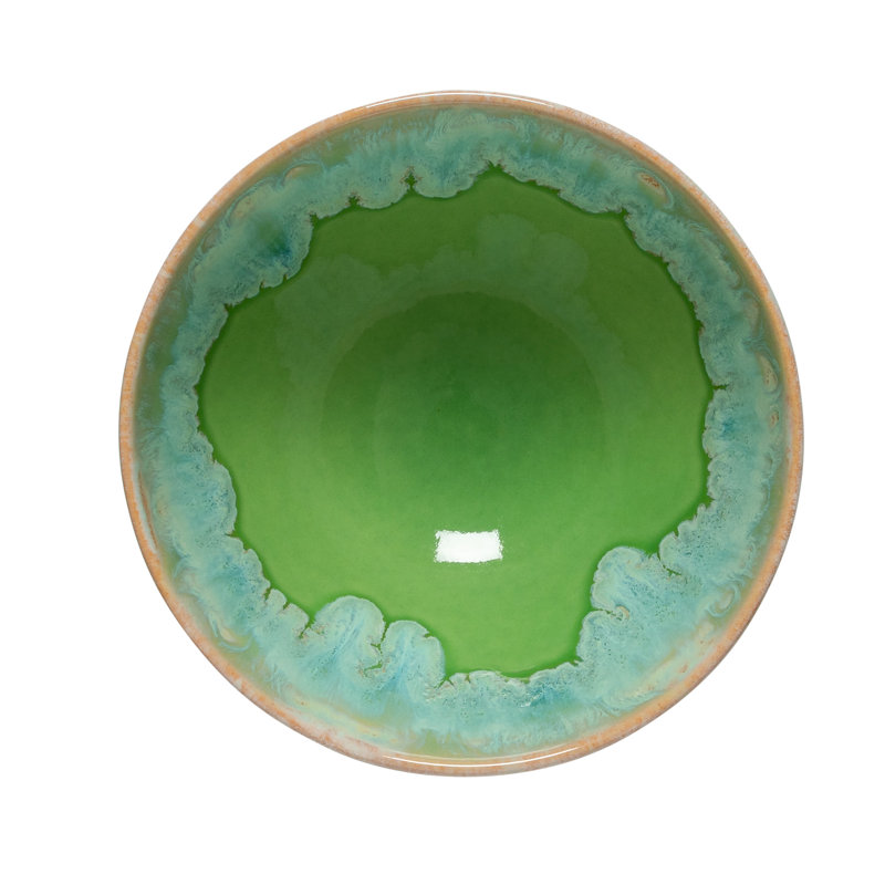 Taormina Handmade Stoneware Cereal Bowl, Lime Green