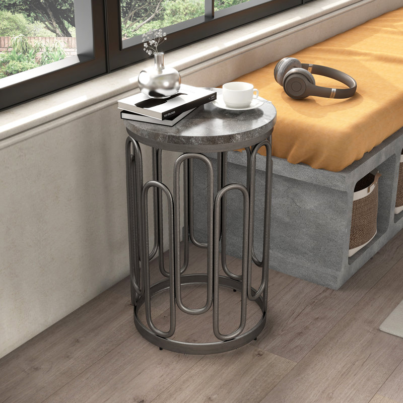 Stone Top End Table