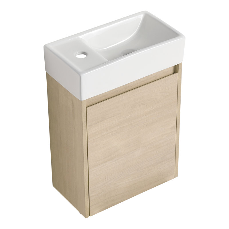 Meuble-lavabo simple 8,9 po Seychelle avec plateau en céramique