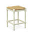 Chaise de bar 24 po en bois massif blanc naturel et antique