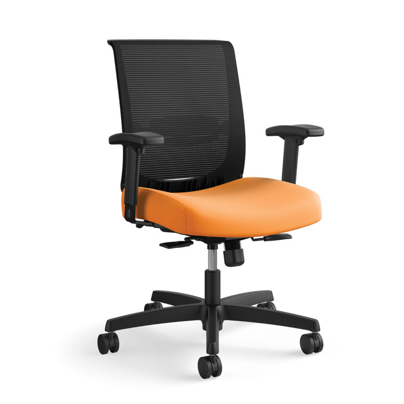 Convergence Mesh Ergonomic Task Chair, Black Frame, Apricot, Fabric, Apricot