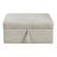 Repose-pieds de rangement Inaya avec roulettes, bois brun, microfibre sauge sable, 41 po