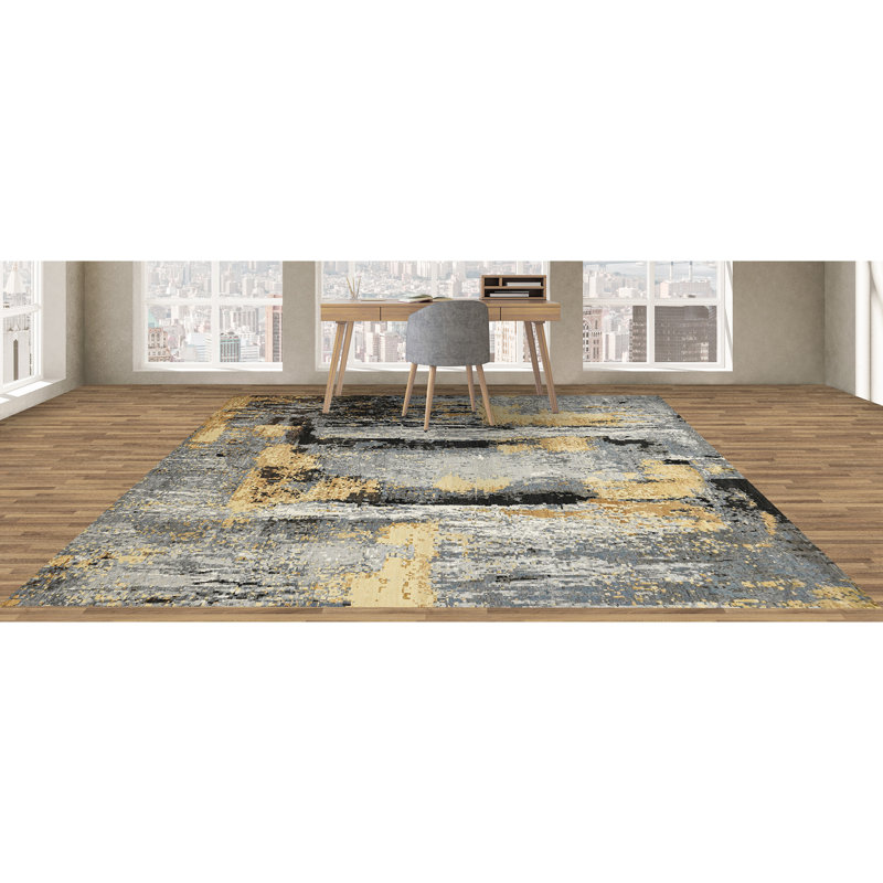 Abstract Area Rug, Rectangle 9' x 12'
