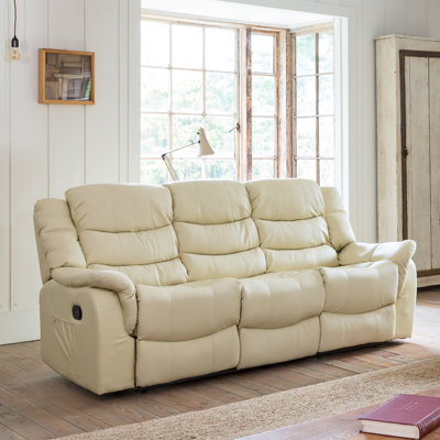 Sartor 3 Seater Faux Leather Reclining Sofa