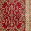 Hand Knotted Wool Area Rug in Wine And Gold