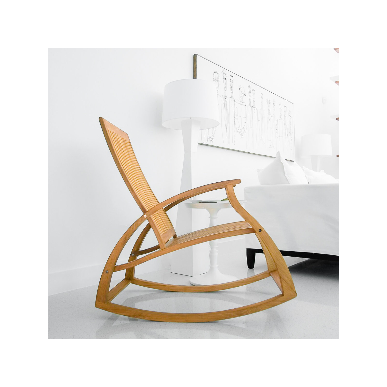 Wood Outdoor Chair with Sunbrella® Cushions