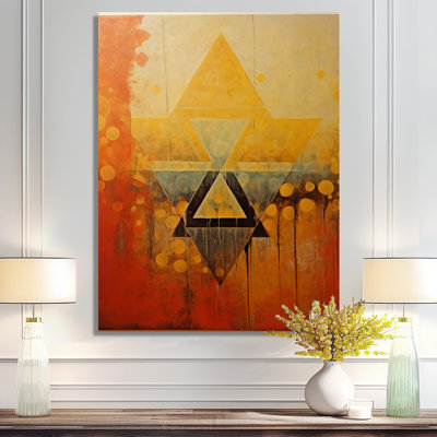 Gleam Of Simplicity Triangular Vintage - Geometric Wall Art Decor