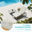 Ensemble de 2 coussins pour chaise longue d'extérieur, imperméables, housse amovible et lavable, coussins de rechange résistants aux intempéries pour jardin, piscine et terrasse, beige/m.-41111109-55894028