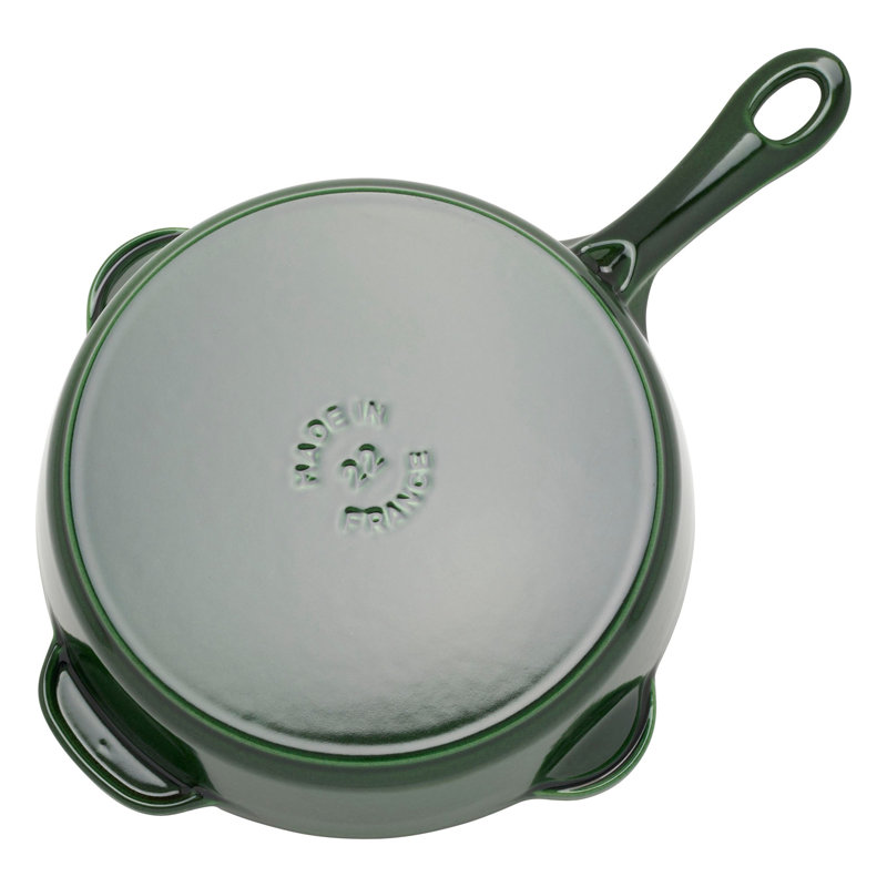 STAUB Cast Iron 8.5-Inch Traditional Deep Skillet - Basil