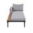 Vianette  Outdoor Patio Daybed Metal Double Chaise Lounge with Side Wood Tabletop for Drinks-321703156-272837642