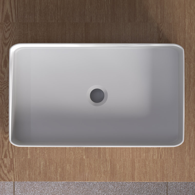 23" Rectangular Vessel Bathroom Sink