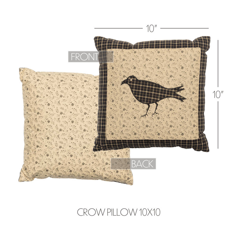 Kettle Grove Appliqued Reversible Throw Pillow