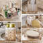Ensemble d'accessoires de salle de bain en verre brun cristal, ensemble de comptoir de salle de bain 5 pièces