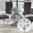 Mirrored & Faux Diamonds Dining Table