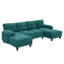 Canapé modulaire en U avec méridiennes doubles, poches de rangement et coussins d'accoudoirs-1444971636