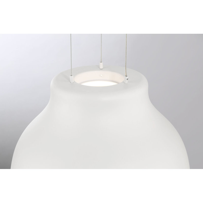 Luminaire suspendu en forme de dôme à 1 lumière Giuliani, Blanc