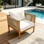 Fauteuil club d'extérieur avec structure en bois d'acacia-129595083