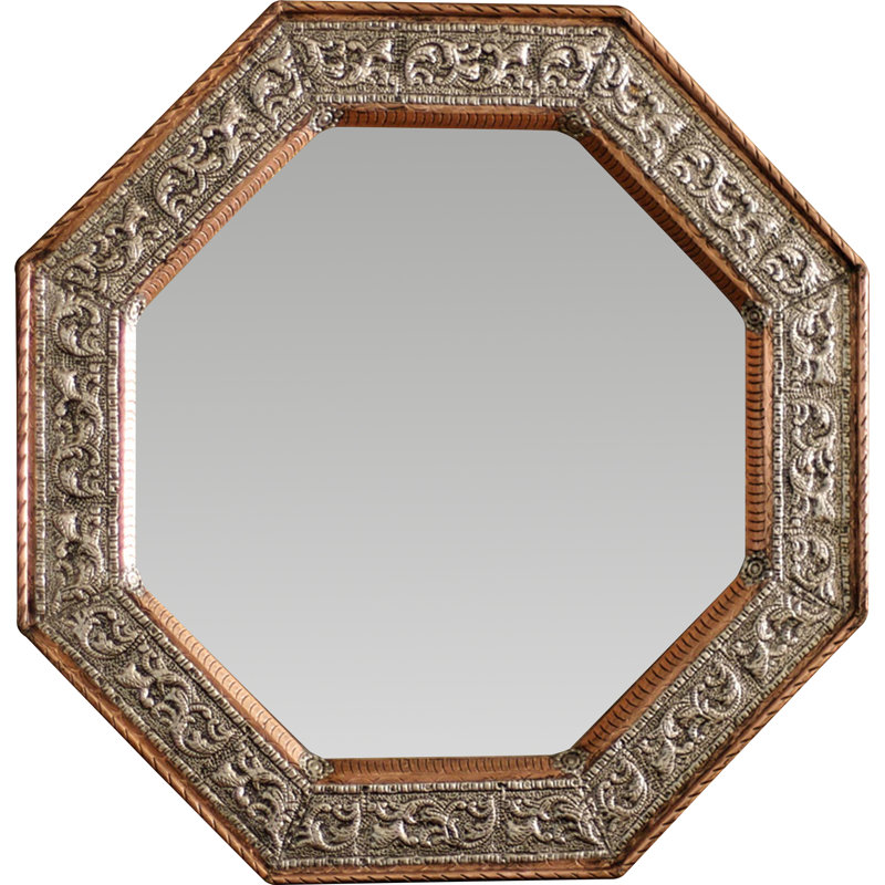Miroir décoratif traditionnel à marteau repoussé Amel
