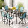 Alyne 6 - Person Metal Patio Dining Set with Rectangular Table