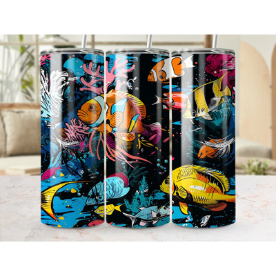 Choose Handmade Tumblers 591ml Vacuum Insulated Stainless Steel (18/8) Travel Tumbler with Straw