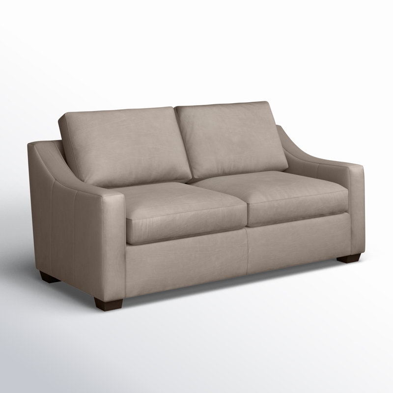 Canapé en cuir véritable 78 po Cranbrook, Cuir véritable Nantucket Stone