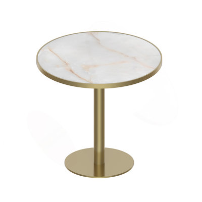 Creyton 31.5" Modern Faux Marble Tulip Round Dining Table, Bistro Table with Pedestal Base