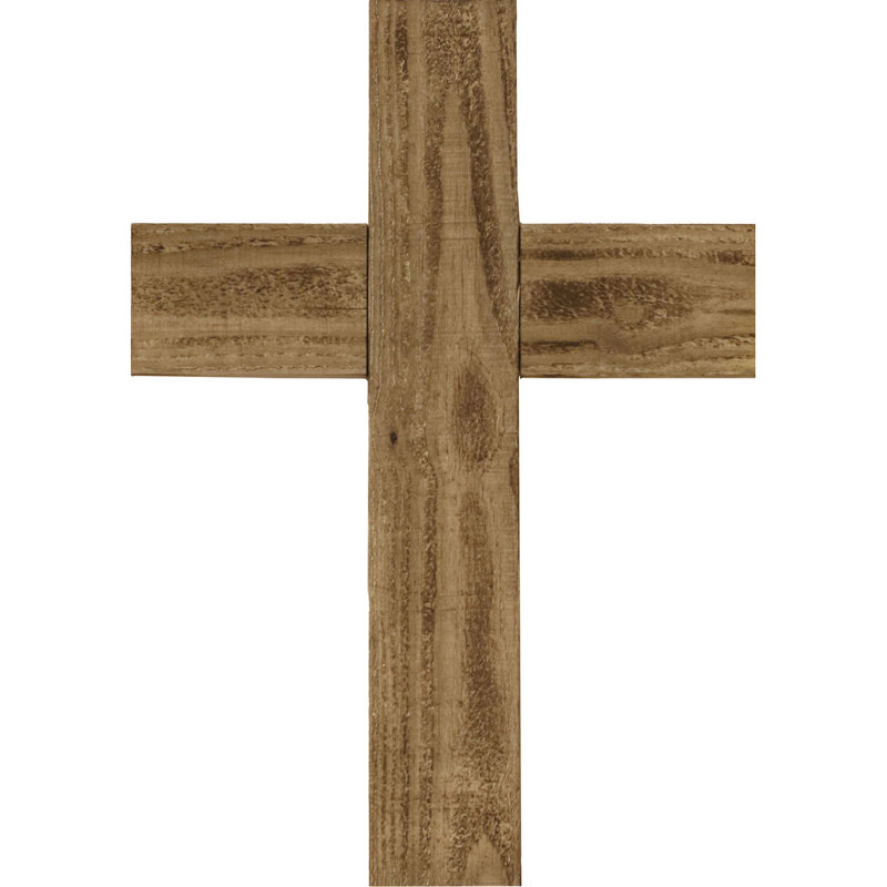 Natural Barnwood Rustic Farmhouse Cross Wall Decor, 12" x 16"