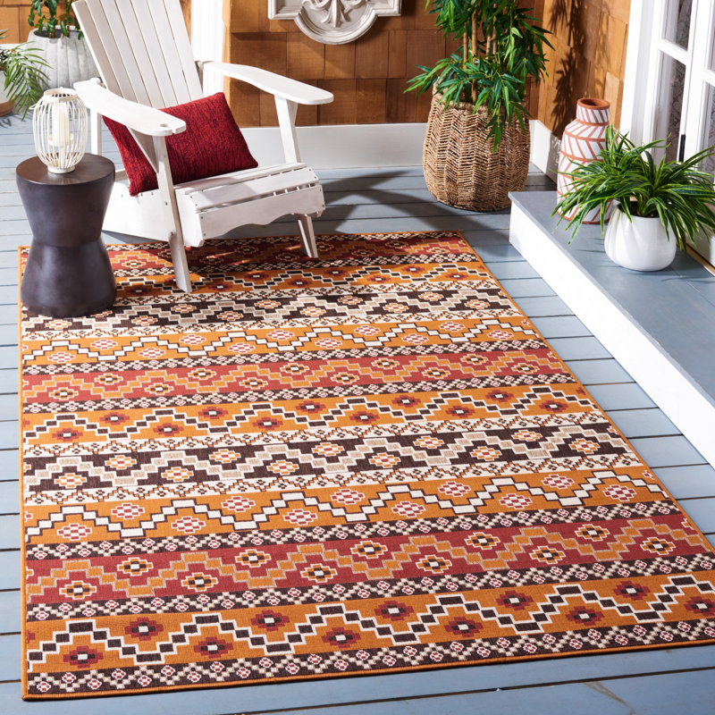 Northpoint Veranda Geometric Indoor/Outdoor Area Rug, Rectangle 6'7" x 9'6"