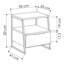 45cm W Metal Bedside Table-754828209