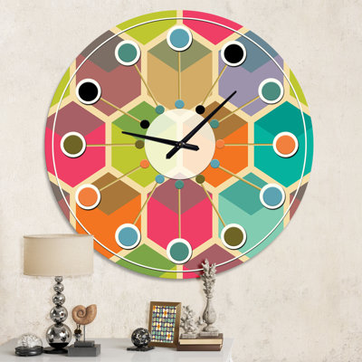 Horloge murale rétro Mid-Century