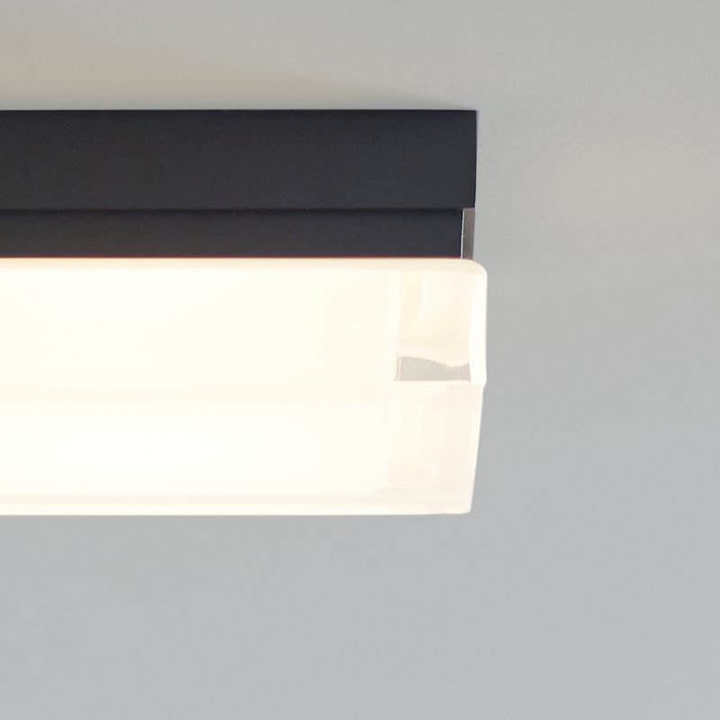Boxie LED Outdoor Flush Mount, Bronze