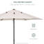 Parasol d'extérieur 6,6 pi avec parasol 6,6 pi-1495196401