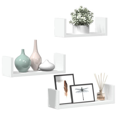 Abdulkadir 3 Piece Solid Wood Floating Shelf Set