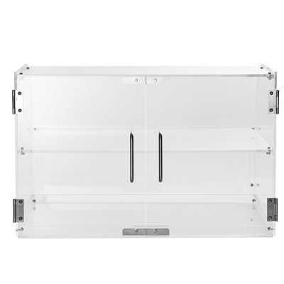 2 - Tier Bakery Display Case With Acrylic Material, Rear Double Opening Door, Removable Shelves, Keeps Baked Goods Tasty And Fresh, 22"x14"x14", Thickened 6mm Partition Commercial Countertop Pastry