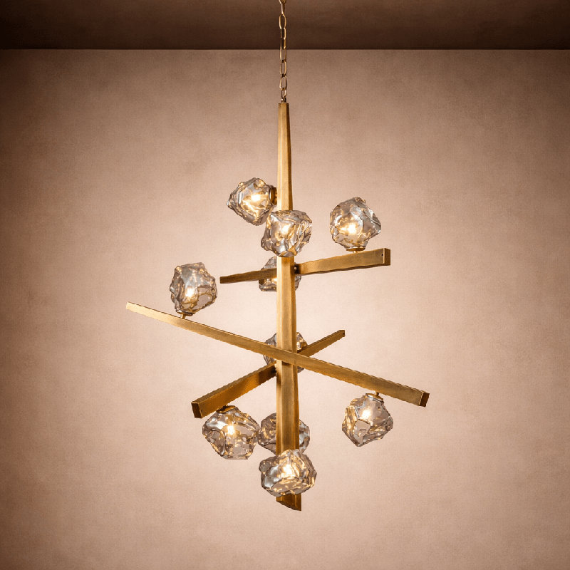 Lustre Spoutnik en laiton vieilli Driftline