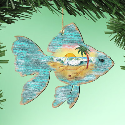 Tidaholm 5.5'' Wood Hanging Figurine Ornament