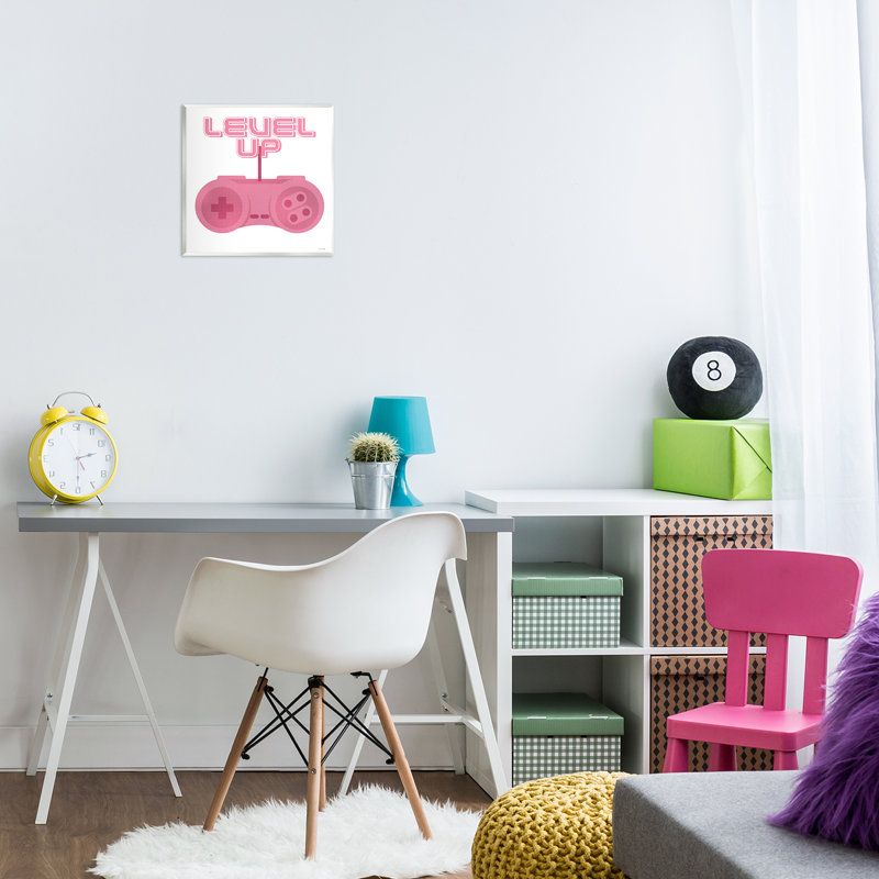«Girl Gamer», plaque murale rose, Yass Naffas Designs