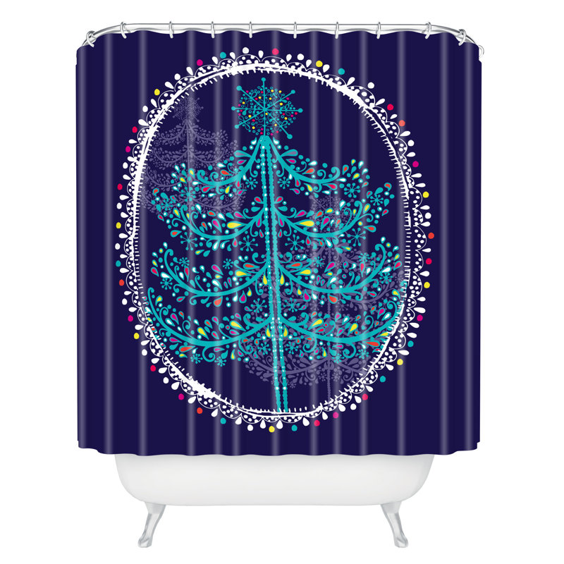 Rideau de douche simple décoratif tree Henriques
