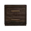 Table de chevet 2 tiroirs Dark Mezquite