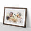 Two Wild Stallion Horses - Single Picture Frame Print on MDF-56882287-56882286