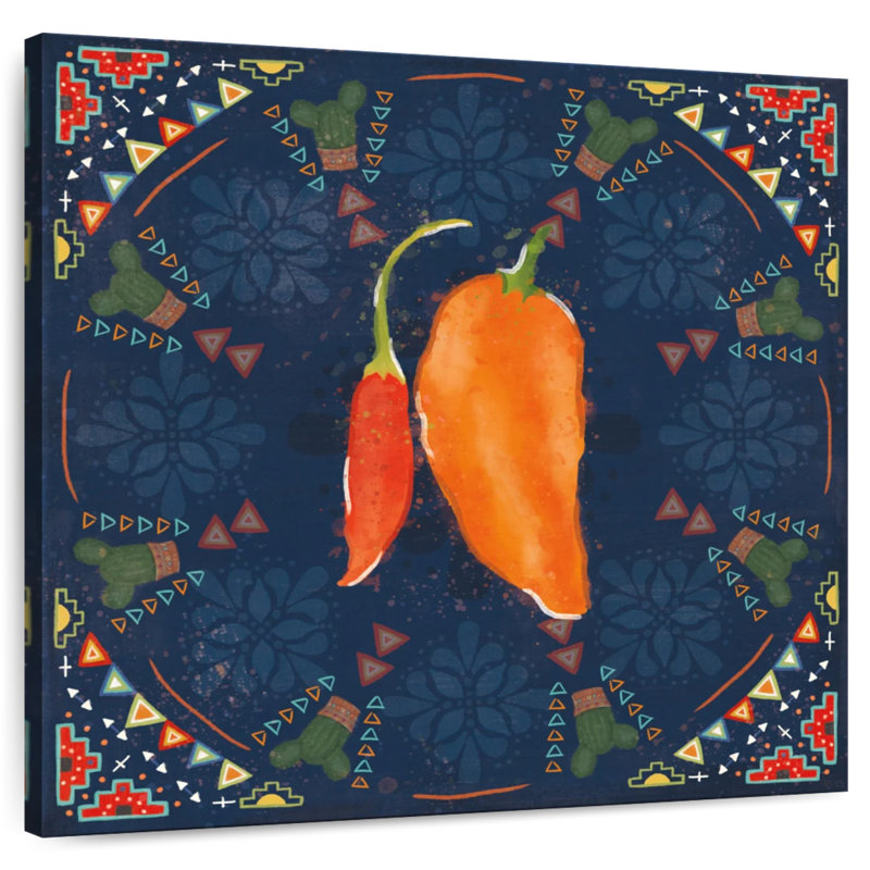 Yarlin Tex Mex Fiesta VI foncé, H 10 po x l 10 po