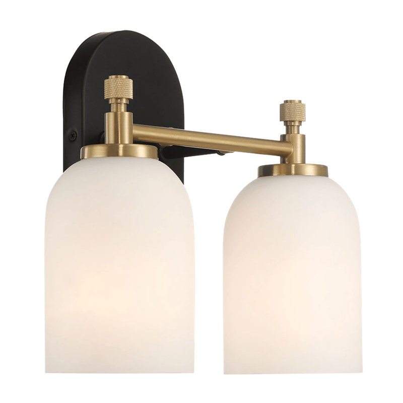 Applique murale pour salle de bain Meadows Vanity, 2 lumières, H 10,1 po x l 10,4 po x P 5,5 po