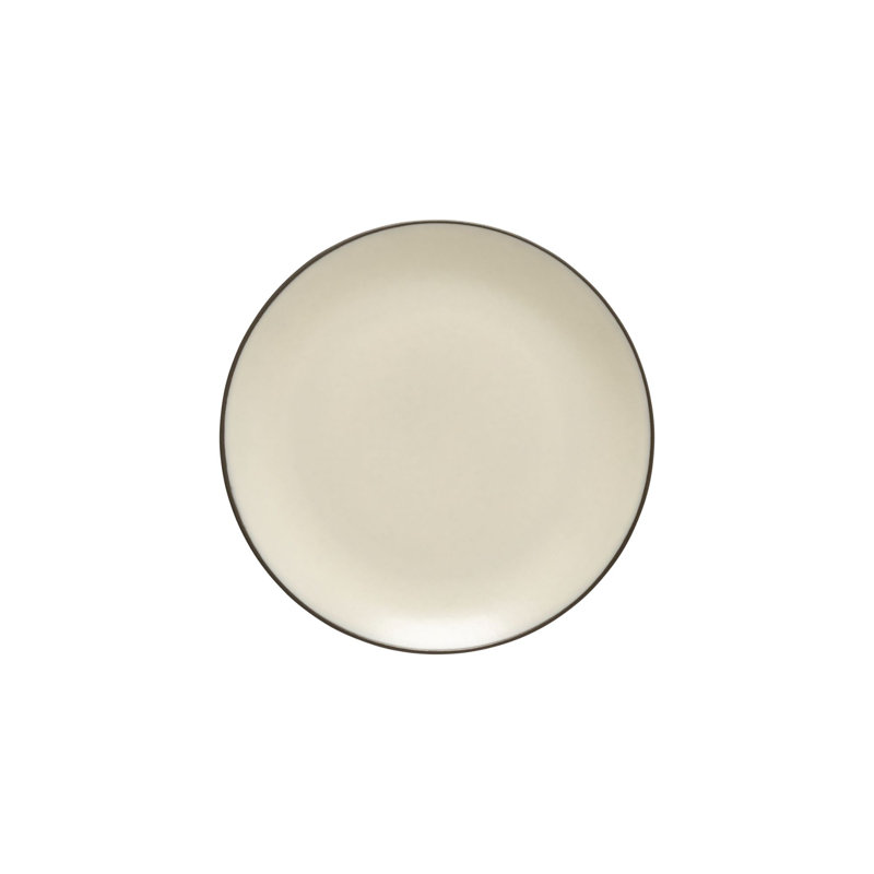 Stacked Organic Handmade Stoneware Salad/Dessert Plate, White