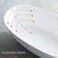 Baignoire de trempage autoportante 63 po. X 29,5 po. Blanche matte-119749314-117327845